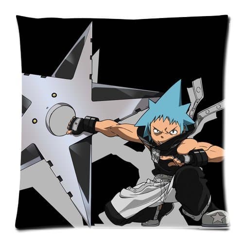 Japanese Anime Soul Eater Death The KID 02 Pattern Pillowcase cotton Nice Two Side Printing 16x16 inches soft Pillow Case