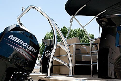 Universal Ski Tow Bar for Pontoon Boats - Polished Aluminum