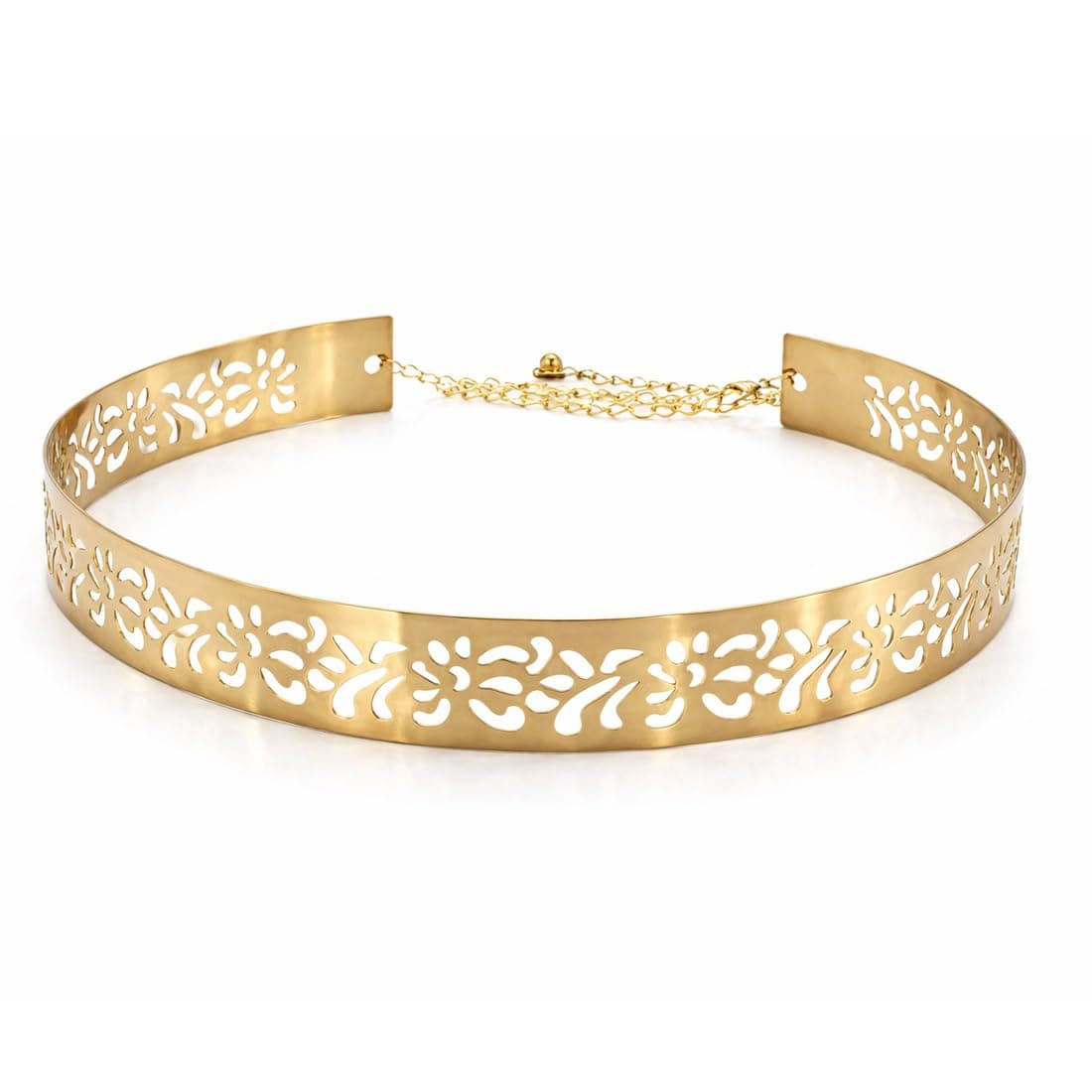 - Jewellery Celebrity Inspired Adjustable Metal Plate Type Golden Kamarband Waist Belt for Women/Girls