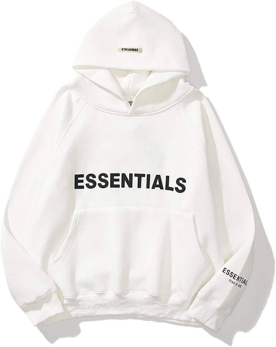 AIDETIANTANG Fashion Fear Of Essentials Letter Fleece Sweatshirt Hoodie For Men And Women