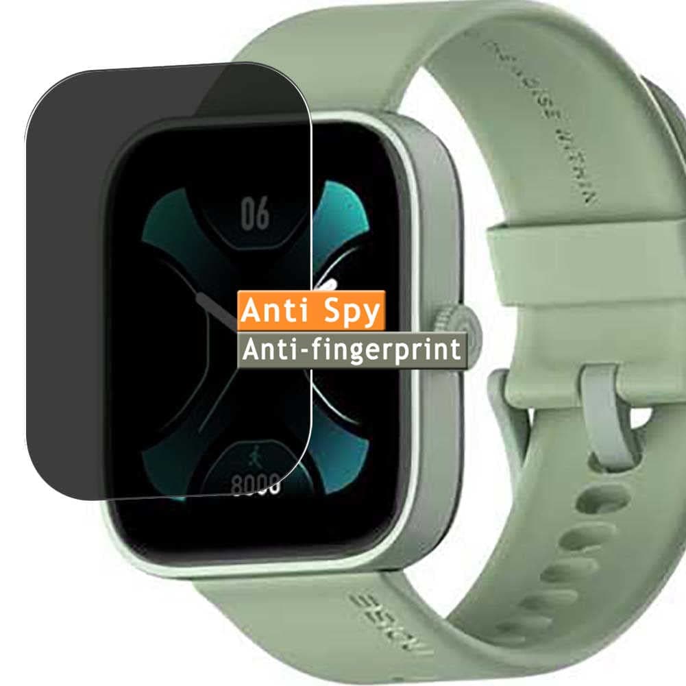 Privacy Screen Protector, compatible with Noise ColorFit Caliber Smartwatch Smart Watch Anti Spy Film Protectors Sticker [ Not Tempered Glass ]