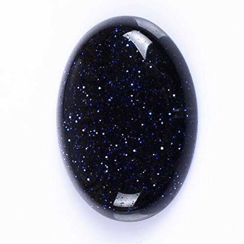 30x22mm Oval Cabochon CAB Flatback Semi-Precious Gemstone Ring Face (Blue Sandstone)