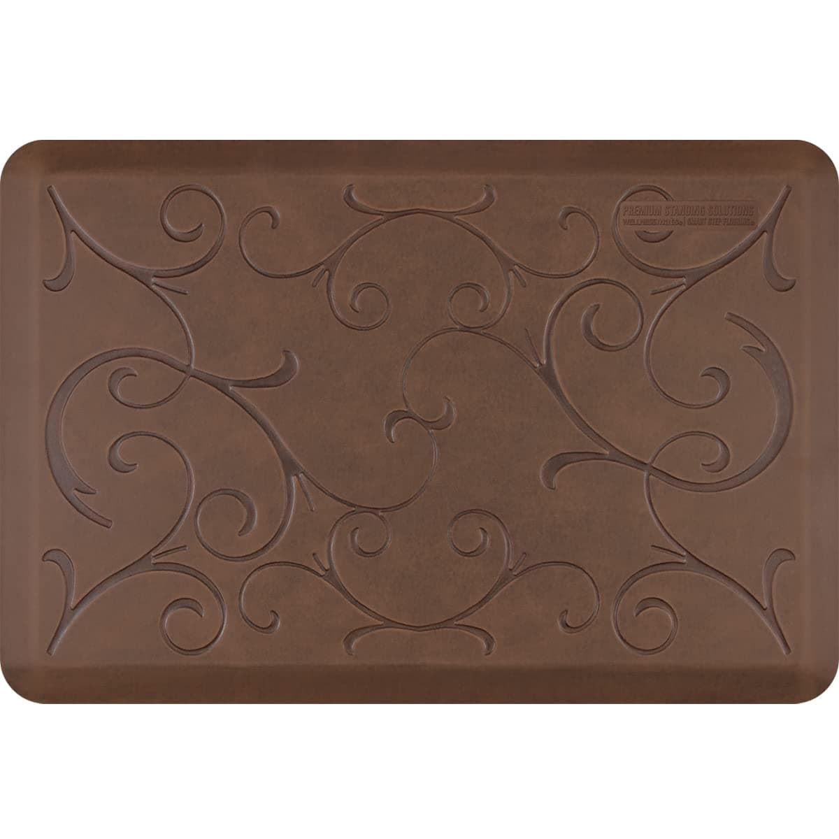 WellnessMats Anti-Fatigue Bella Motif Mat, 36 Inch by 24 Inch, Antique Light