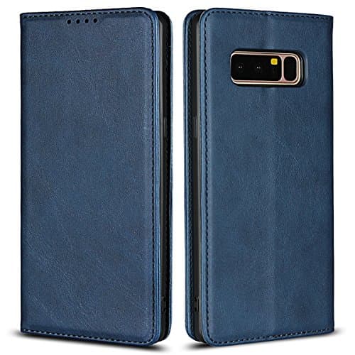 Note 8 Case, Galaxy Note 8 Case, PU Leather Case Kickstand Flip Case with Card Slots for Samsung Galaxy Note 8, Blue