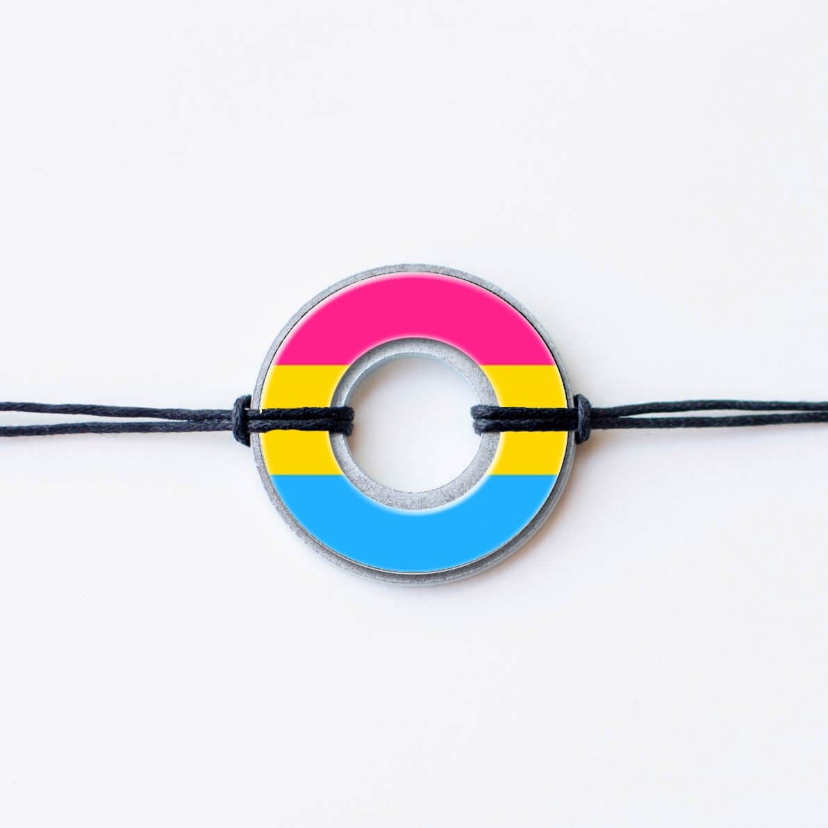 Pansexual Pride Washer Bracelet