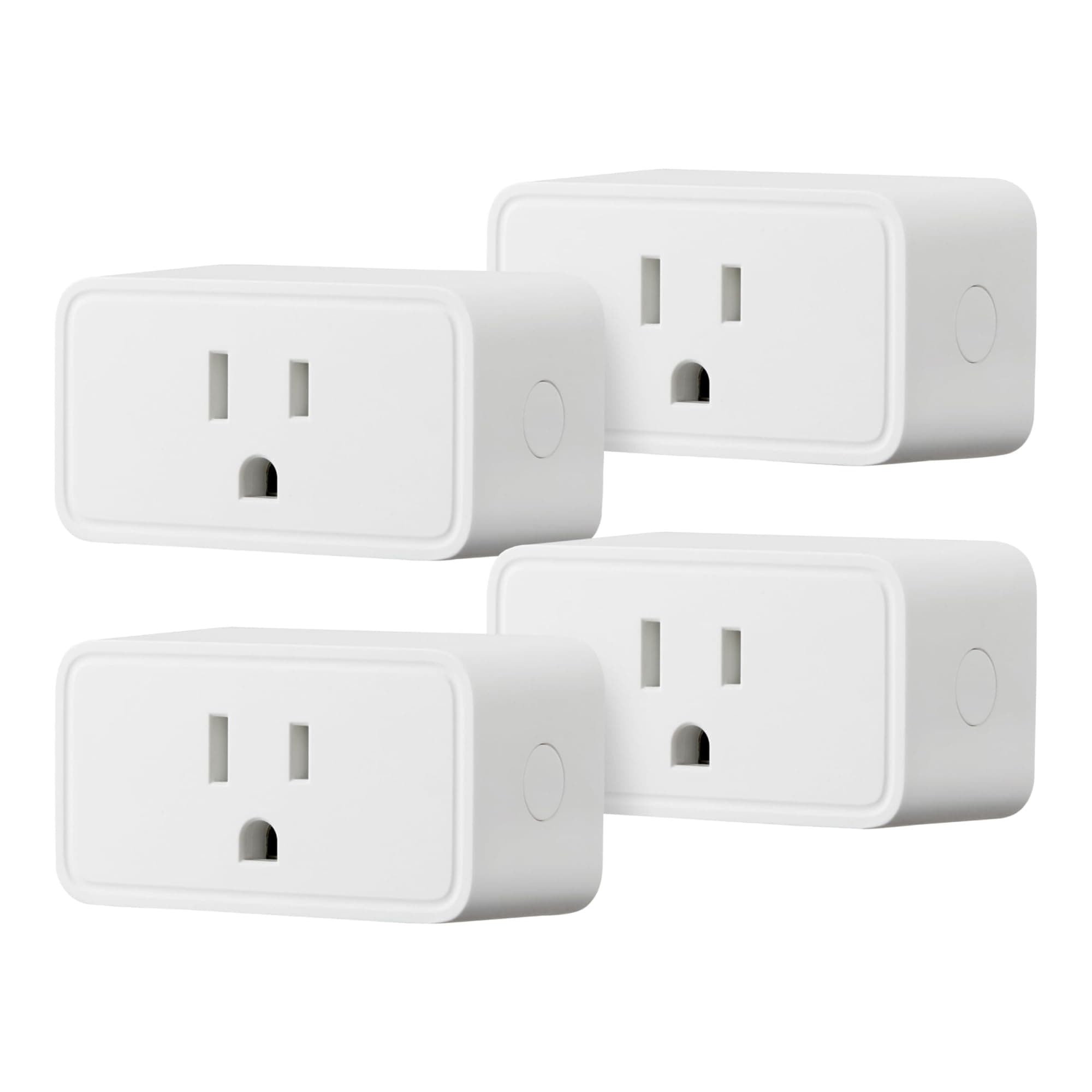 Smart Plug, Works with Alexa Only, 2.4 GHz Wi-Fi, No Hub Required, 4-Pack, White