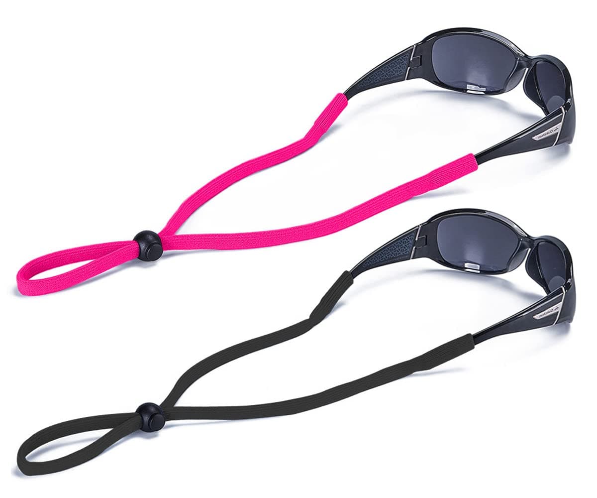 SHINKODA Adjustable Glasses Strap for Adults and Kids | 2-Pack Eyewear Retainer Cord for Reading, Safety, Sports & Sunglasses