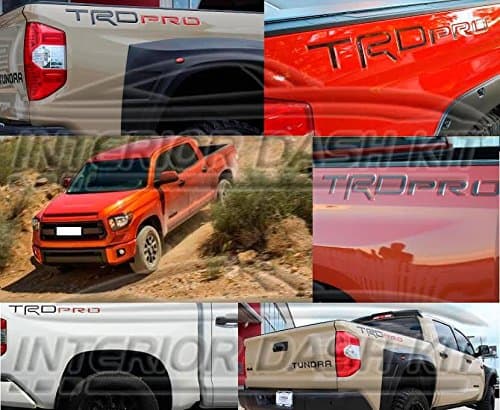 Toyota Tundra TRD PRO Exterior Rear Fender Bed Inserts Letters Emblem 2018 2019 2020