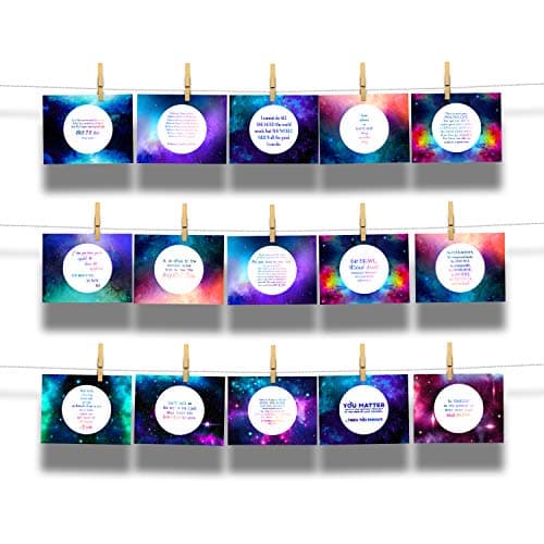 Galaxy Within Us Kind Cards Postcard 15-Pack Assortment - Collection of Encouraging & Empowering Postcards