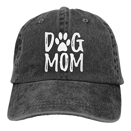 OASCUVERDenim Fabric Adjustable Dog Mom Hat Fashion Distressed Baseball Cap for Women