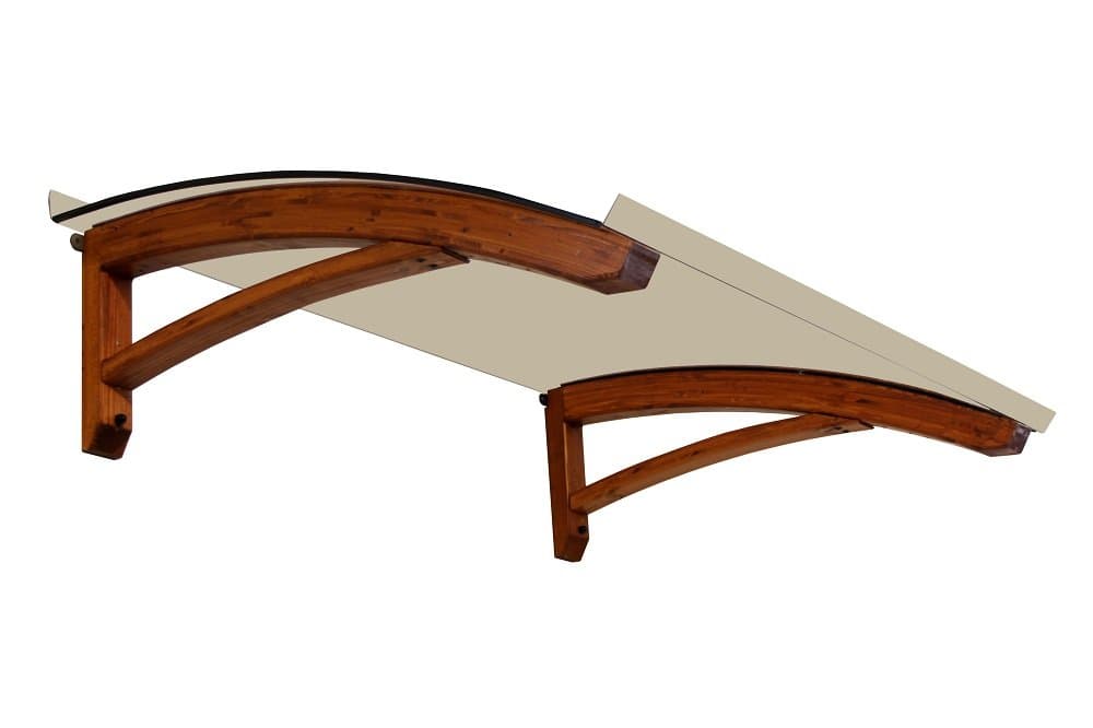 BELLHOUSE COPERTURE Wooden Door Canopy Onda DARK WALNUT (NOCE SCURO) W 90 H 41 L 150 CM