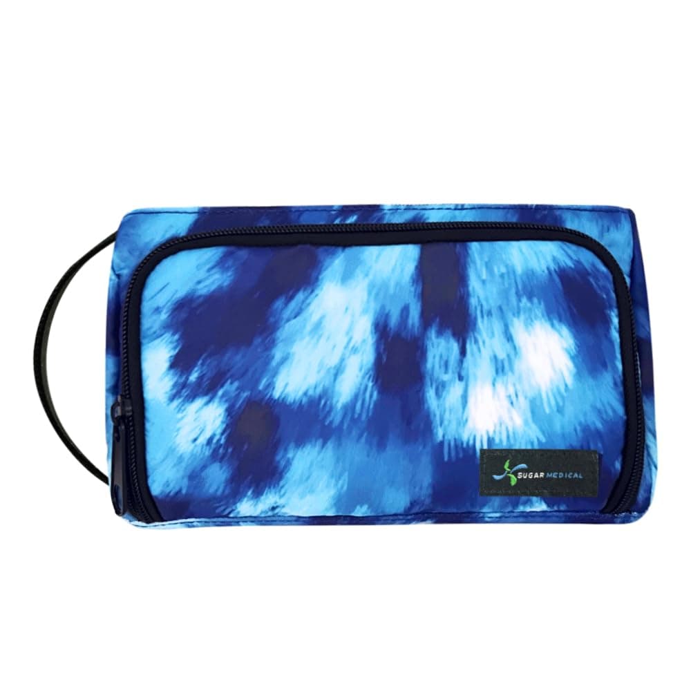 Sugar Medical Insulated Diabetes Insulin Pen Case Organizer – Diabetic Travel Bag for Insulin Pens, Glucose Meter & Supplies with Ice Pack (Waves)
