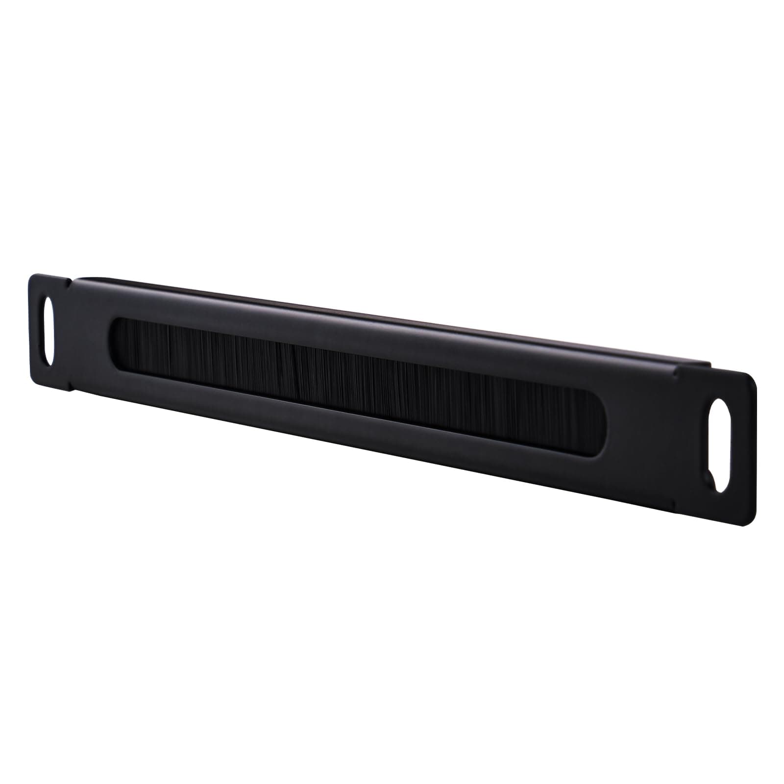 DeskPi 10 inch 0.5U Rack Cable Entry Panel with Brush Strip, Black
