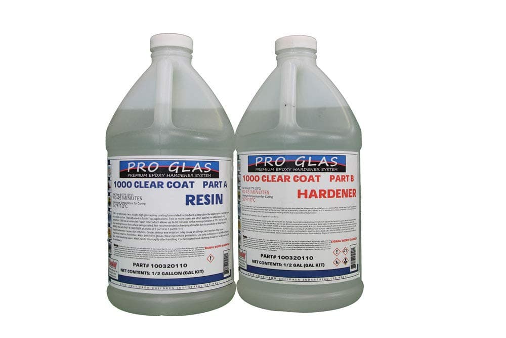 Table Bar Top Clear Epoxy Resin - ProGlas 1000- 1 Gallon Kit