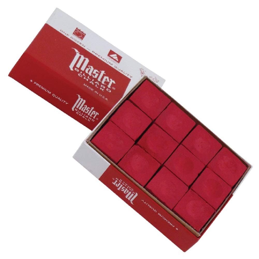 Tweeten Master Red Billiard Chalk Box of 12