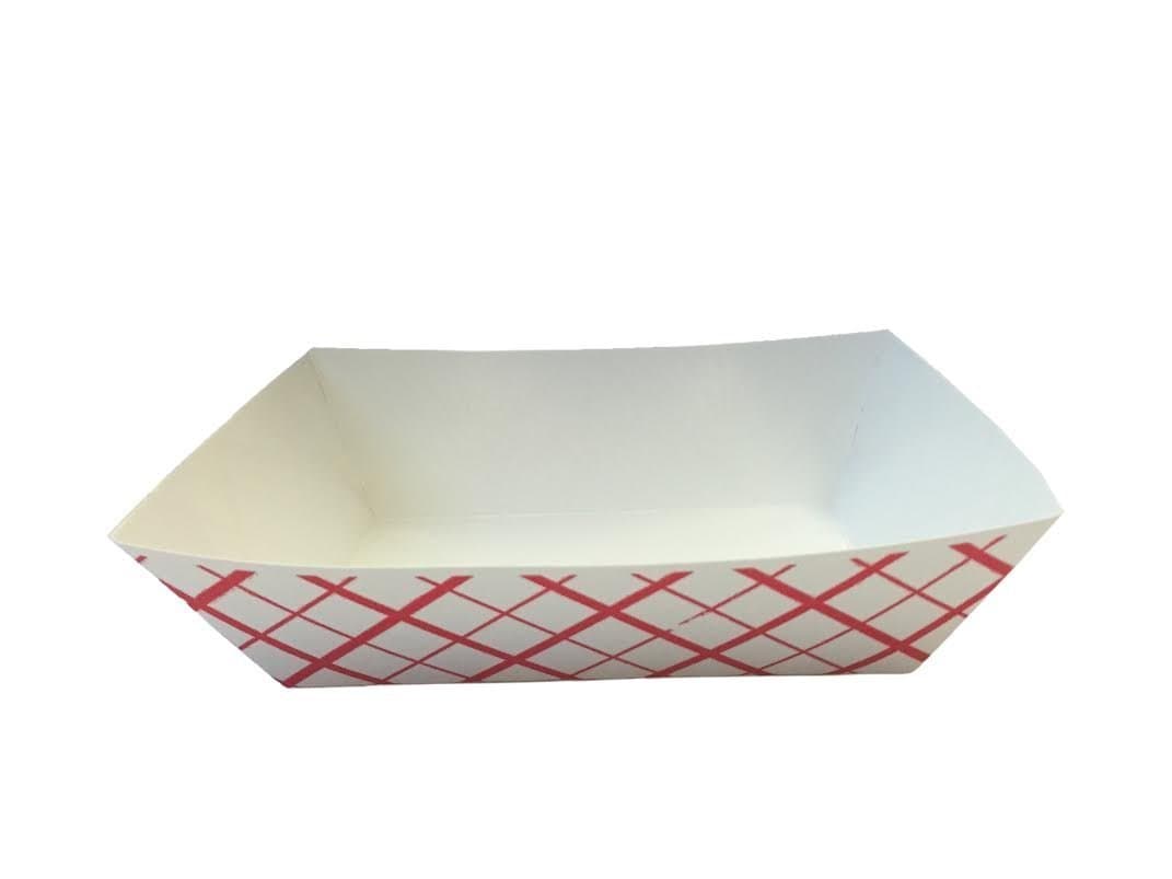 Red Checker Paper Food Tray 50 Ct