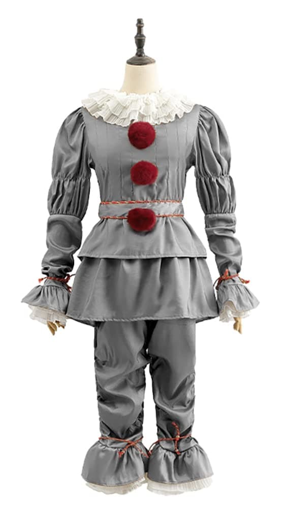 KousiteiIT Clown Costume Halloween Cosplay Costume for Kids and Adults