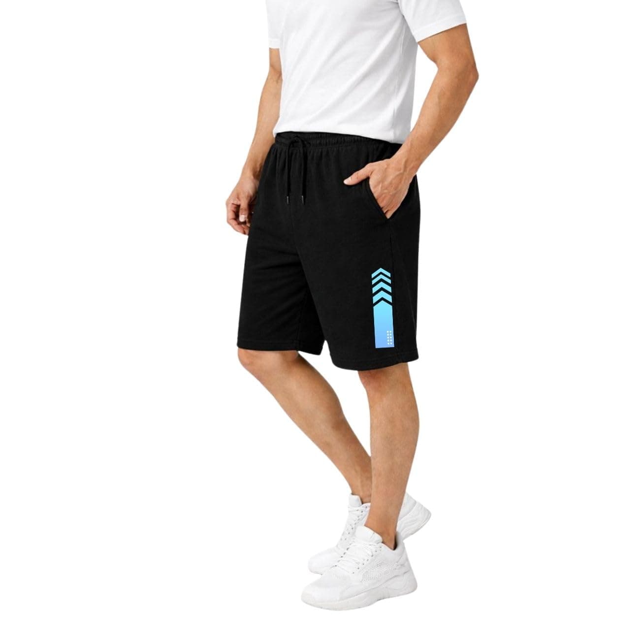 KART BLACK Plus Sizes Men's Cotton Knee Length Shorts(XXL,3XL,4XL,5XL,6XL,7XL,8XL Shorts) | Stripe Printed Shorts | Casual and Night Wear Mens Shorts