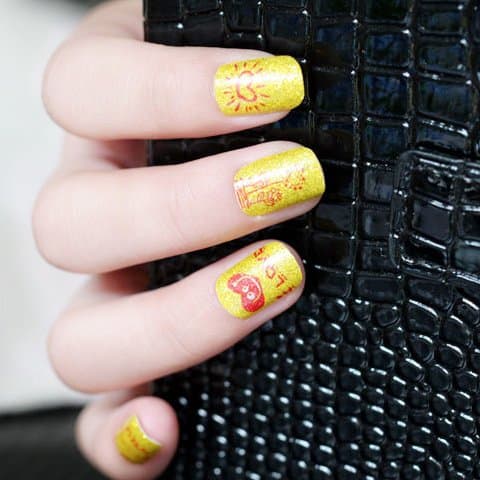 Melodi Ultra Chic Nail Polish Design Sticker Glittery (Doodle)