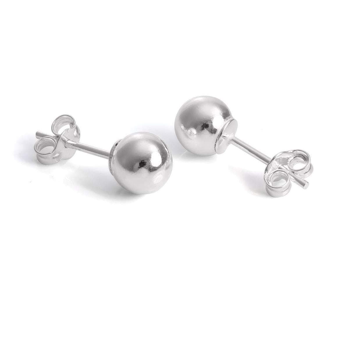 KUKSHYAJEWELLERS 925 Pure Sterling Silver Ball Stud Earrings (3MM) | Classic and Elegant for Women, Men, Baby Girls & Boys | Ideal for Everyday Wear (BALL STUD 3MM)