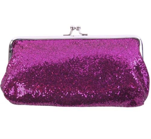 Glamour Clutch Bag Ladies Small Pink Glitter Clutch Bag Evening Party Purse Handbag