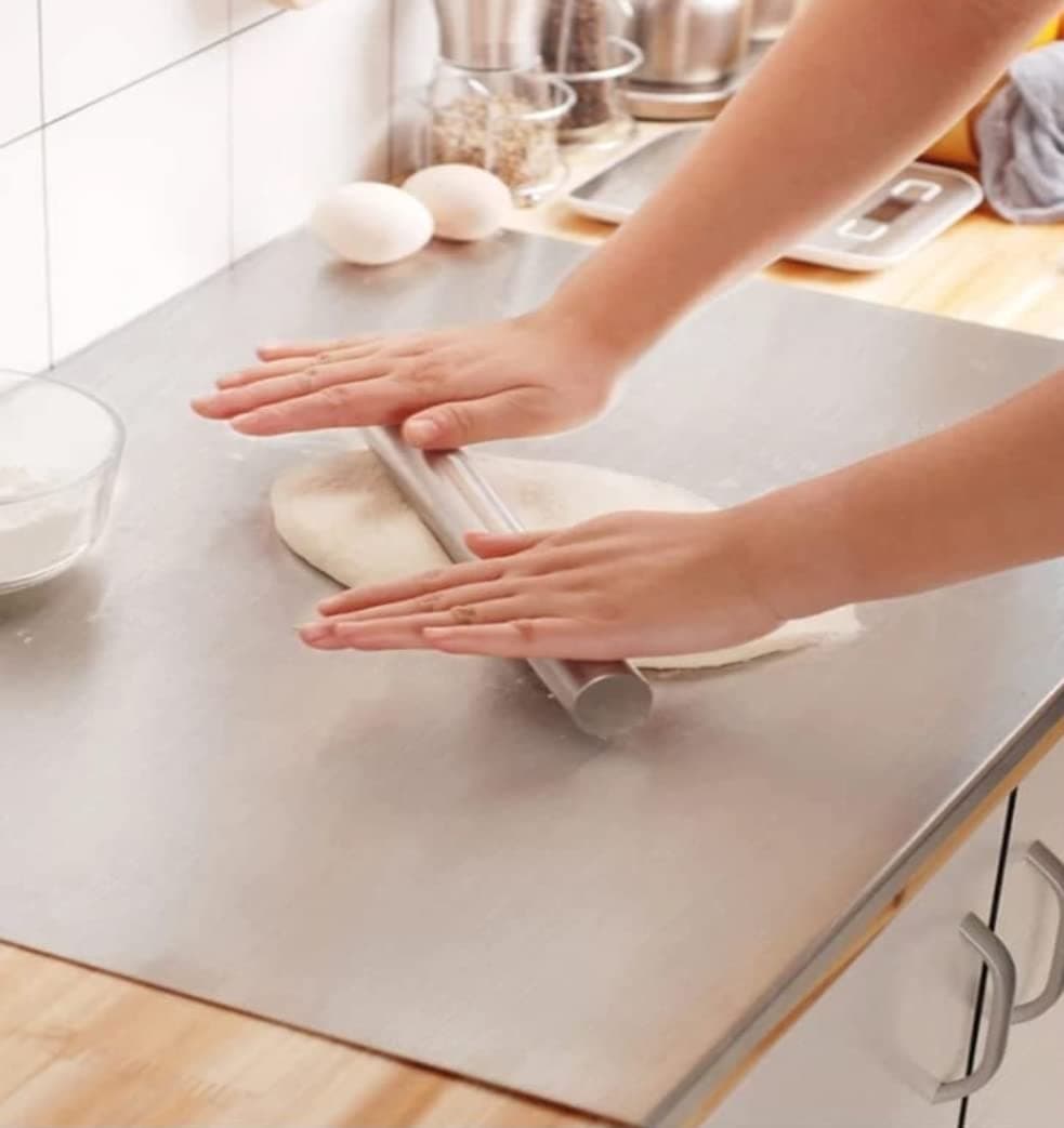 Nure Stainless Steel Chopping and Cutting Platform - 100% Food Grade, BPA Free, Eco-Friendly, and Anti-Microbial - 36 cm X 26 cm