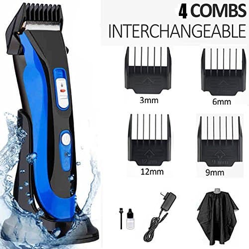 ECVISION Professional Hair Clippers Set Cordless Rechargeable Hair clippers for Men and Babies with Charging Dock,4 Comb Guides,Hairdressing Cape