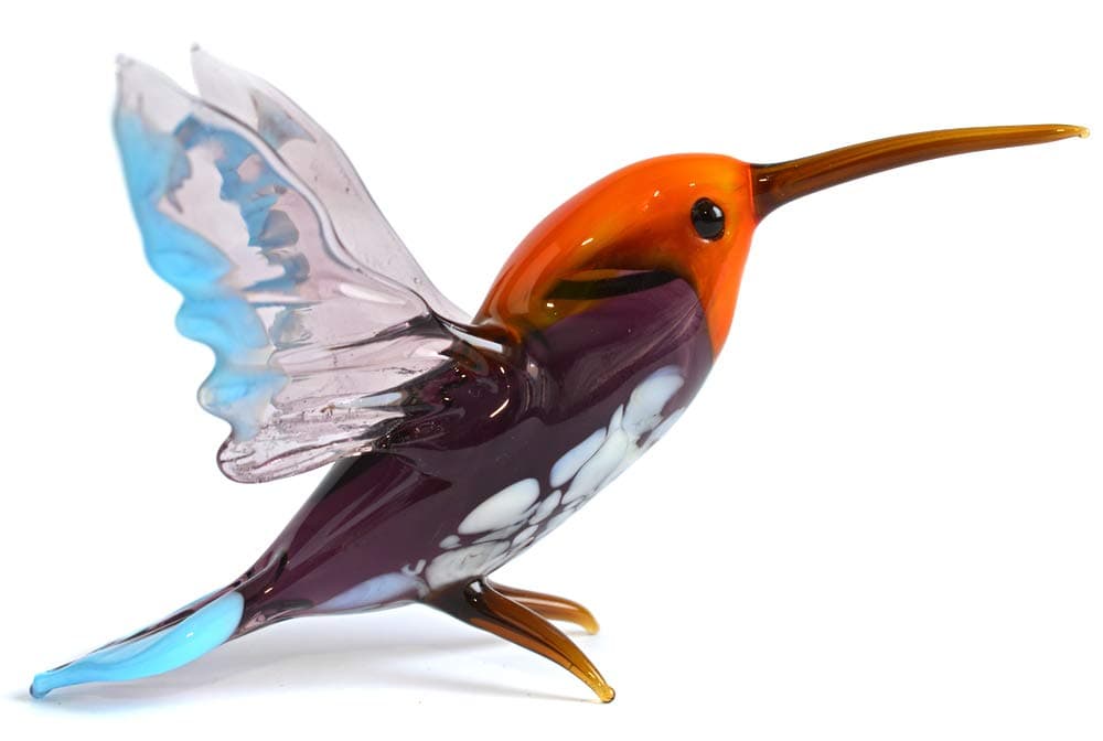 artexport Glass Hummingbird Figurine Glass Colibri Figurine Glass Bird Figurine Handmade