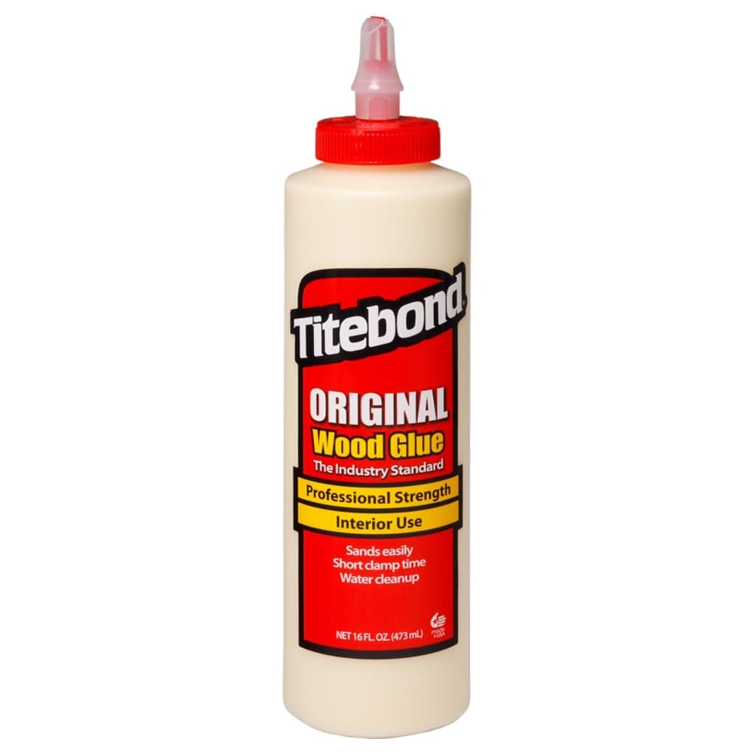 Titebond Original Wood Glue 16oz, Yellow, Waterproof, Resin, Liquid, 16 Fluid Ounces