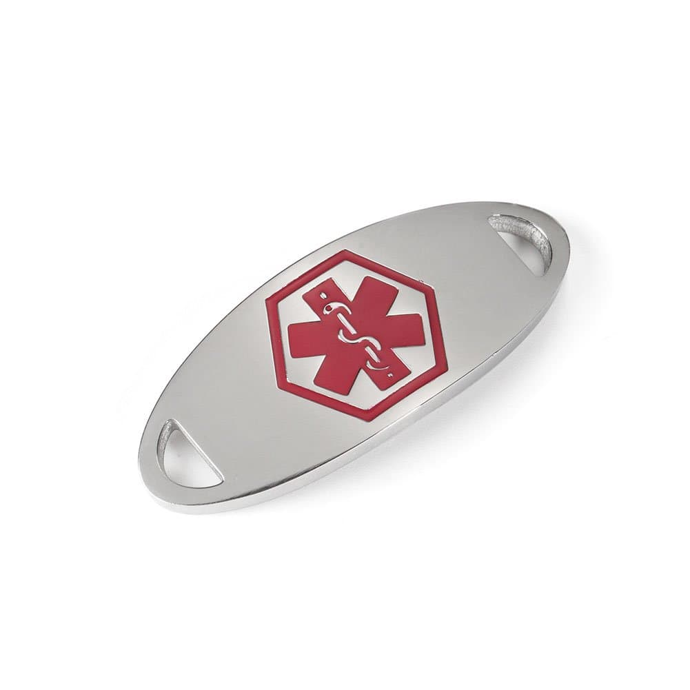 BAIYI HOPEBAIYI Stainless Steel Medical Alert ID Tag for Women DIY Bracelet Free Engraving