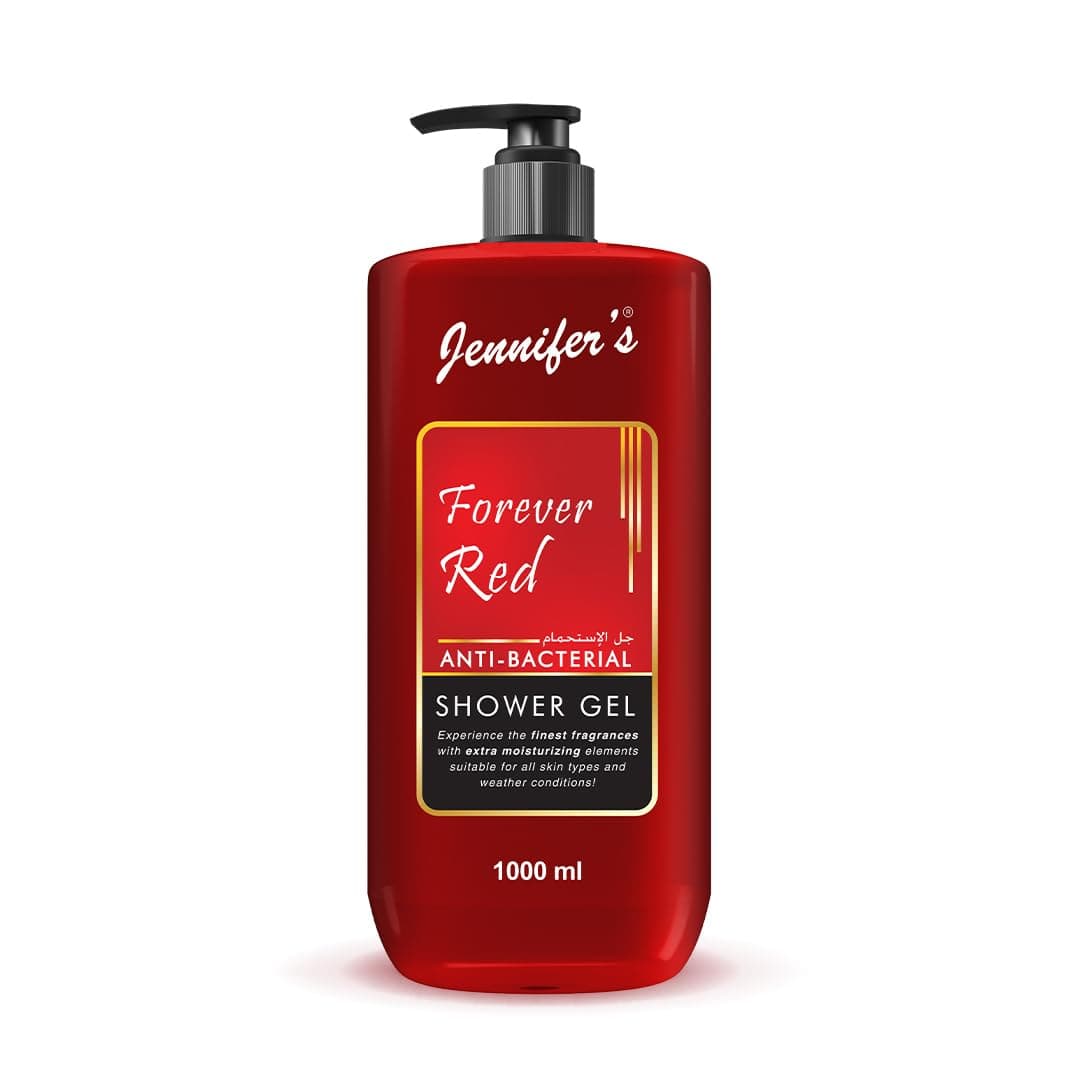 Forever Red Anti-Bacterial Shower Gel 1 Liter - Extra Moisturizing, Suitable for All Skin Types & Weather Conditions