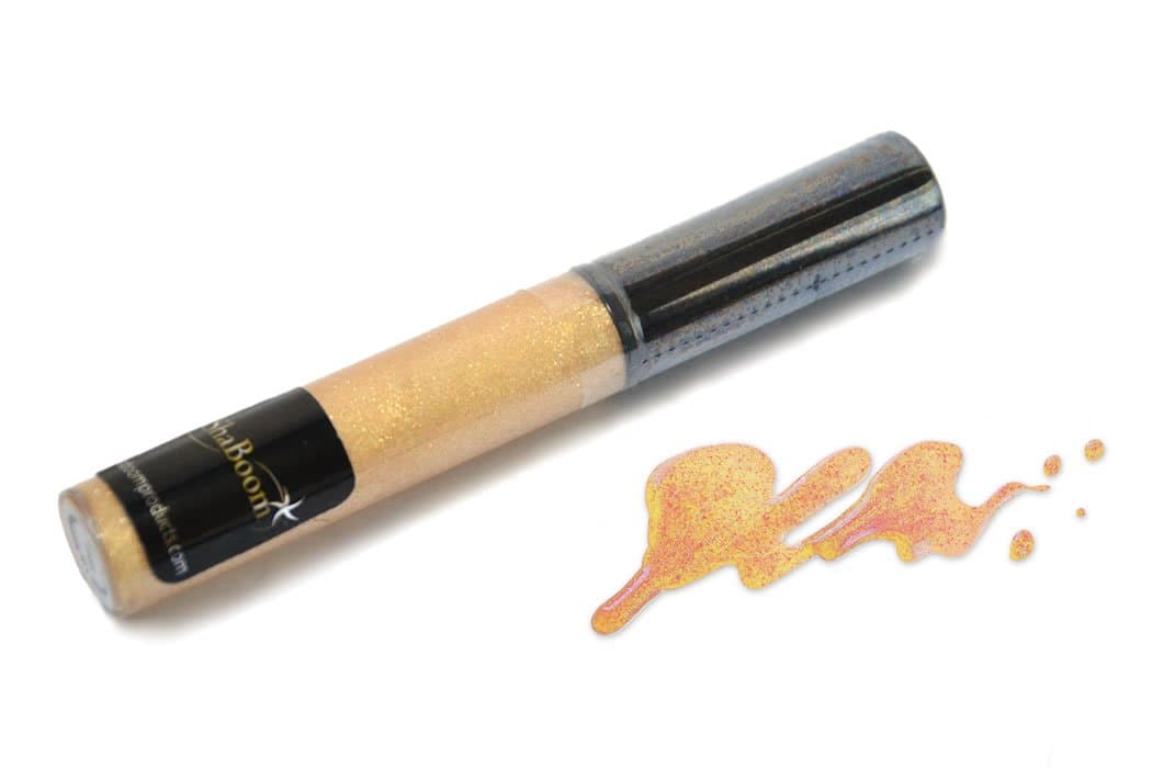 ShaBoomBeauty Natural Moisturizing Sparklette Lip Lacquer Lipgloss, Paraben, Talc, and Cruelty Free (Gold)