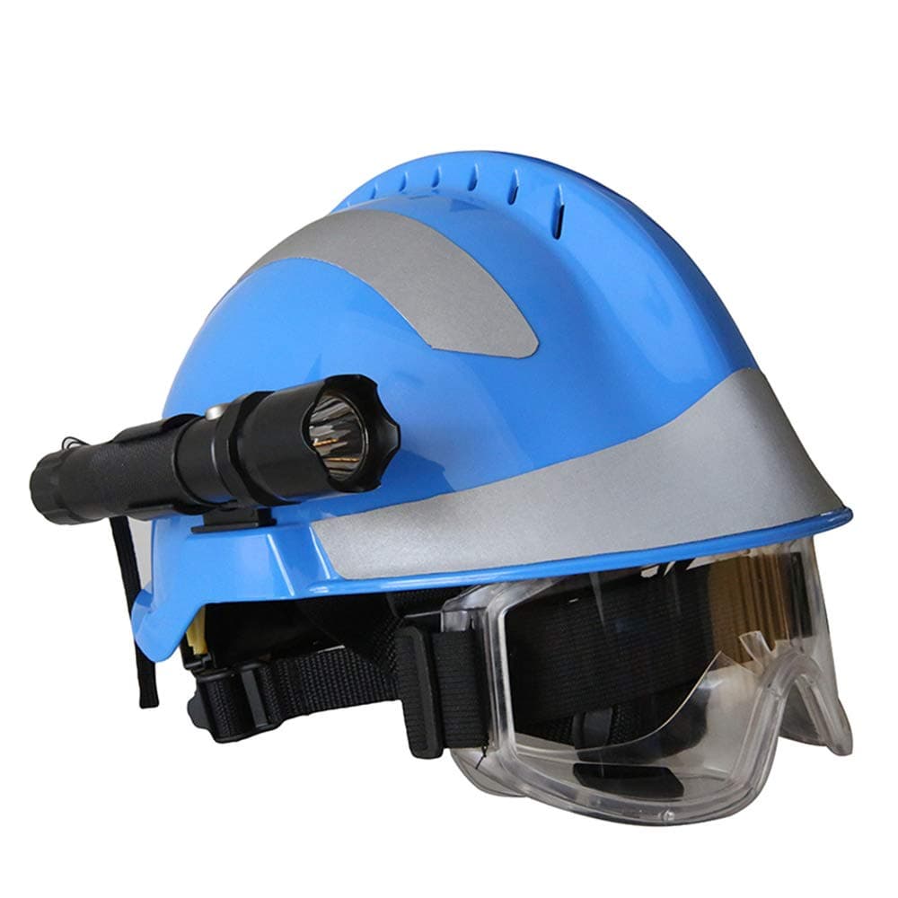 Outdoor Rescue Helmet, Earthquake Rescue Helmet Emergency Protection kit with Goggles and Glare Flashlight Fyxd