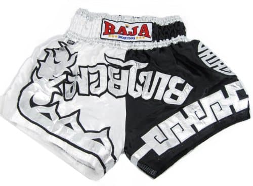 Raja Black & White Muay Thai Shorts