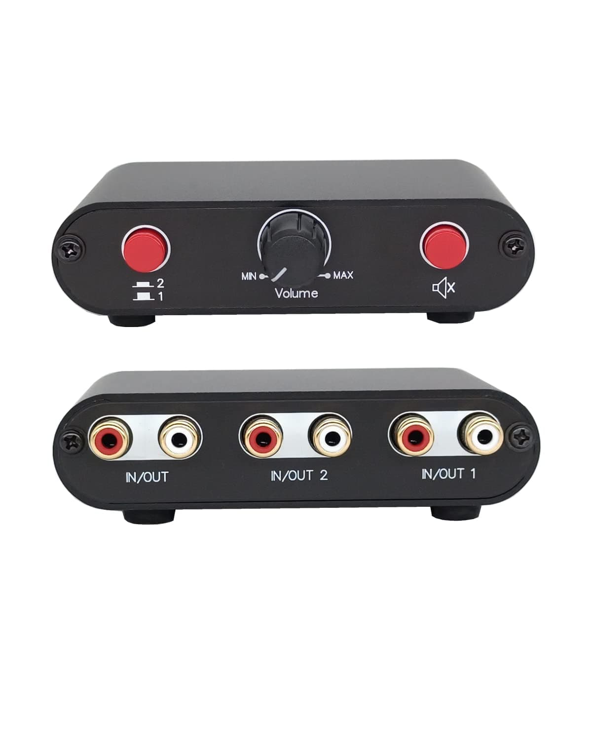 2-Way RCA Stereo Audio Switch Input Signal Source Switcher Selector Splitter Boxï¼Ë†2 in 1 Out / 1 in 2 Outï¼â€°-RC21