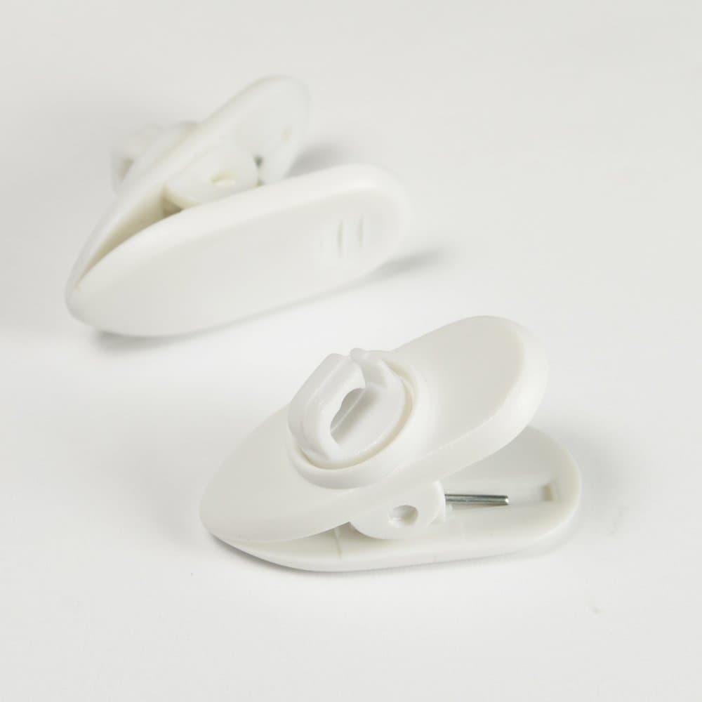 5Pcs 360° Rotate Mount Cable Clothing Clip Organizer for Beats Earphone and Most Other Headphone - Clips onto Your Clothing to Keep Cord in Place (White)