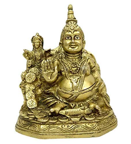 The Himalayan Collections HC Astadhatu 8 Metals Made Lakshmi Kuber Idol (Standard, Gold)