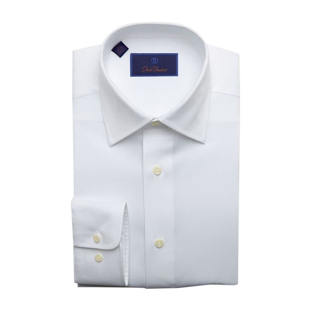 David Donahue Men's Regular Fit Oxford 100% Cotton Dress Shirt