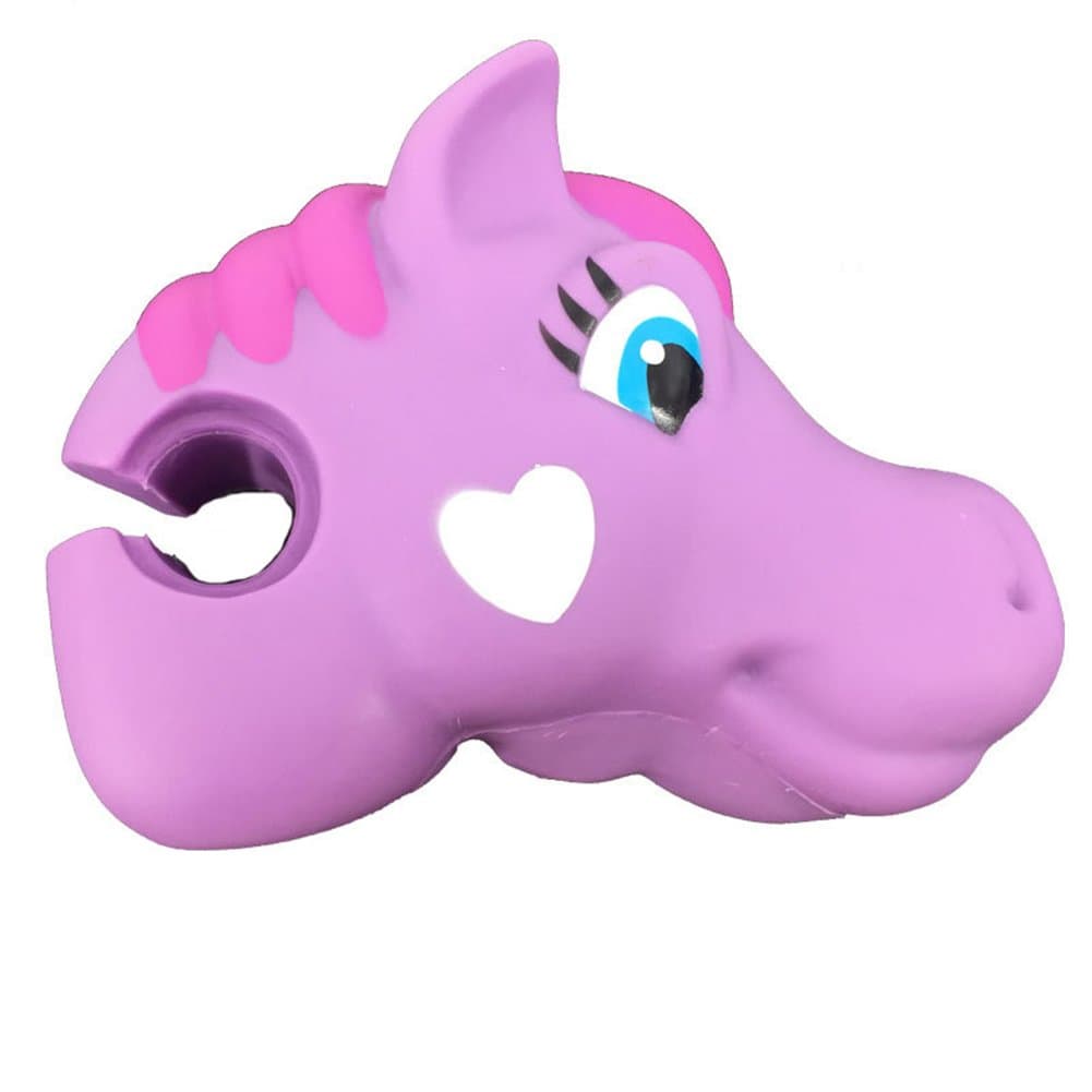 Infashionport Kid Funny Cartoon Animal Horse Head T-Bar Scooter Accessory Gift - Purple