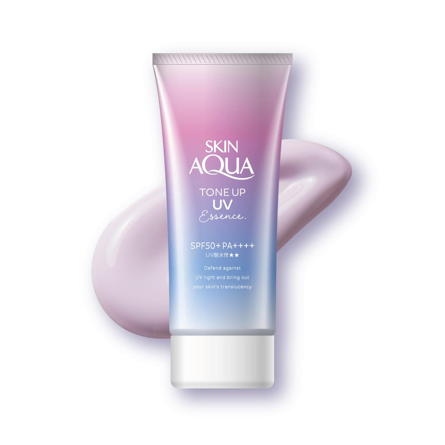 Skin Aqua SPF50+ PA+++ Tone-up, UV Essence, Sunscreen, Increased Transparency, Shimmering Sabon Scent, Lavender