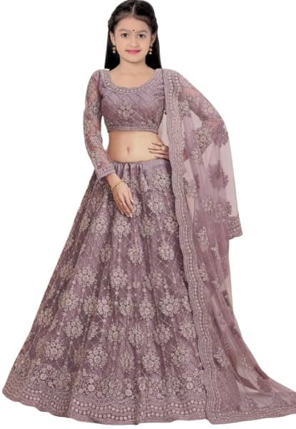 Traditional Ethnic Wear for Girls Designer Embroidered Kids Lehenga Choli