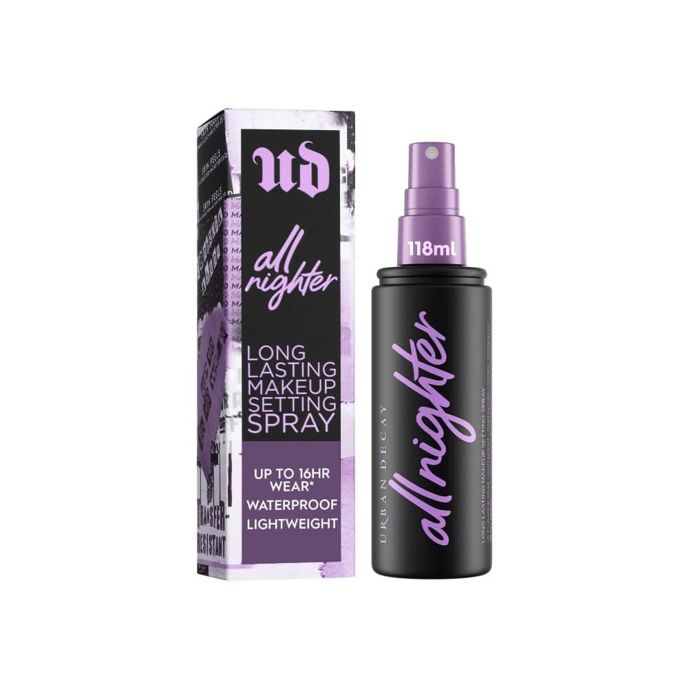 – All Nighter Waterproof Makeup Setting Spray - Natural Finish, Smudge-Proof, Transfer-Resistant, Up to 16HR Wear, Cools Skin Temperature, Fine Mist, Controls Shine, Vegan & Oil-free Formula
