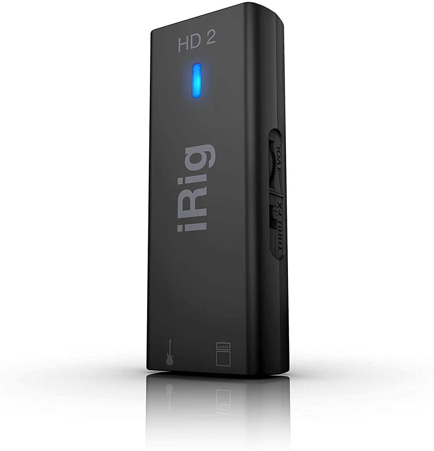 IK Multimedia iRig HD 2 - Interface for Guitar, 96 kHz with 24-bit A/D Conversion, Outstanding Audio Quality, Compact, Professional Sound, FX and Thru Adjustment