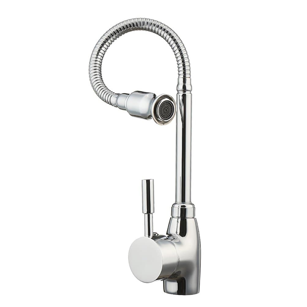 360 Degree Rotating Copper Kitchen Mixer Cold and Hot Basin Faucets Chrome Polished Single Hole Water Kitchen Tap