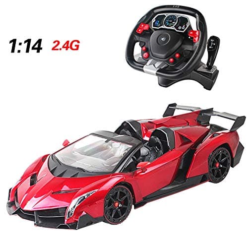 ElevenY RC Car Lamborghinied Supercar 2.4GHz Racing Cars RC Cars Remote Control Cars Electric Rock Crawler Radio Control Vehicle -Rechargeable Electric Super Sports Car For Kids Adults Hobby Toys Pres