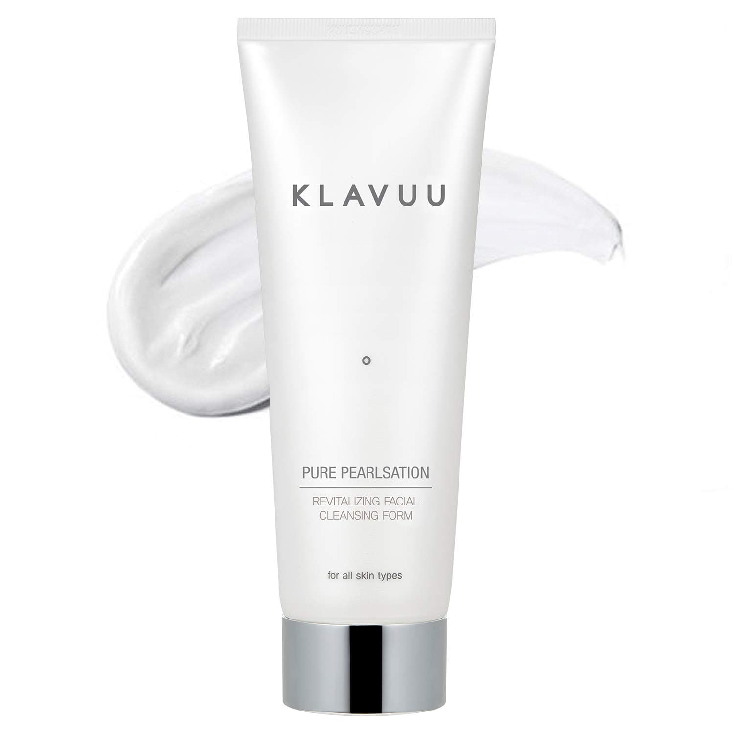 KLAVUU Pure PearlSation Revitalizing Facial Cleansing Foam - Removes Makeup and Works To Keep Skin Soft and Firm (130 mL / 4.40 fl oz)