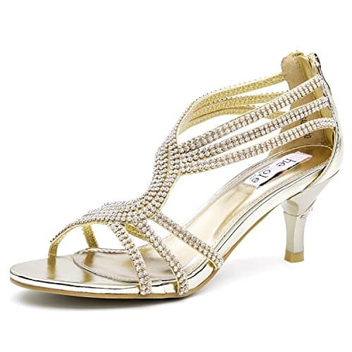 SheSole Women's Low Heel Dance Wedding Sandals Dress Shoes