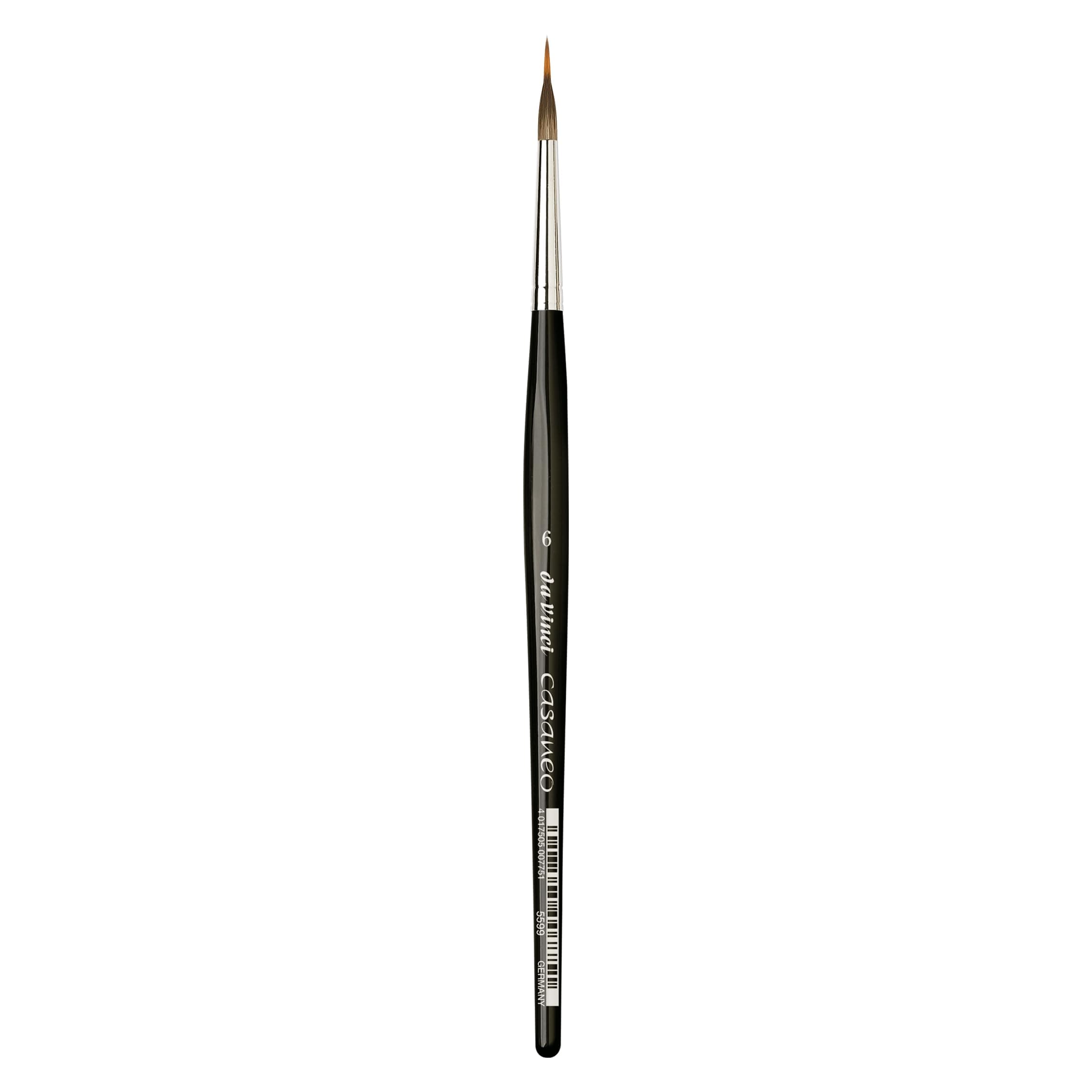 CASANEO, Liner, Synthetic fibres, Artist brush, Watercolour painting, Liquid acrylic paints, Made in Germany, Liner, Size 6