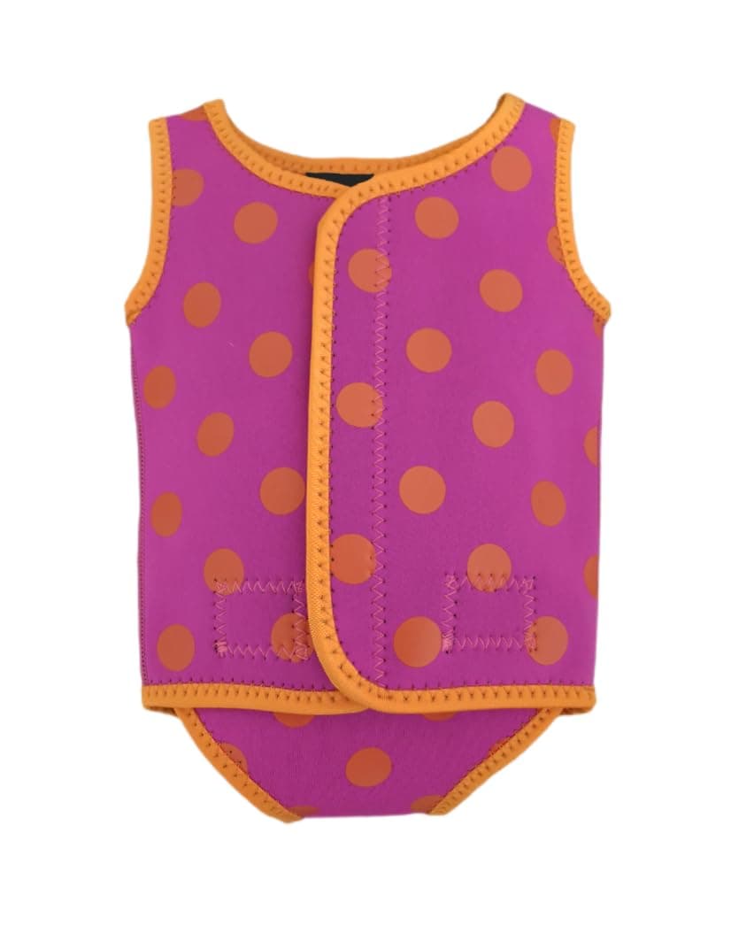 Baby Toddler Girl Swim Neoprene wrap Wetsuit Swimsuit Swimwear for Ages 0-6 6-12 12-24 24-36 Months Fucsia Pink