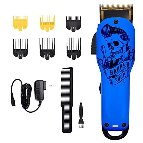 Professinal Cordless Rechargeable Hair Clippers for Men Built-in 2000mAh Lithium Ion Professional Barber Supplies Hair Trimmer Haircut Grooming Kit for Men/Father/Husband/Boyfriend